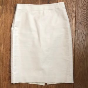 Ivory J Crew pencil skirt